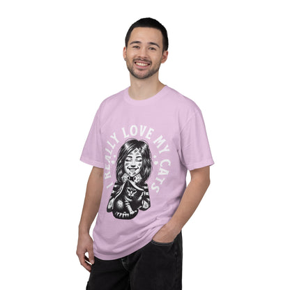 FPD - I Really Love My Cats T-Shirt | Scratched Up Cat Mom Graphic Tee | Funny Pet Lover Gift Shirt