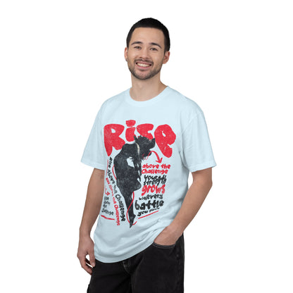 FPD - Rise Above the Challenge Grunge Tee | Mental Health Resilience & Inner Strength Apparel