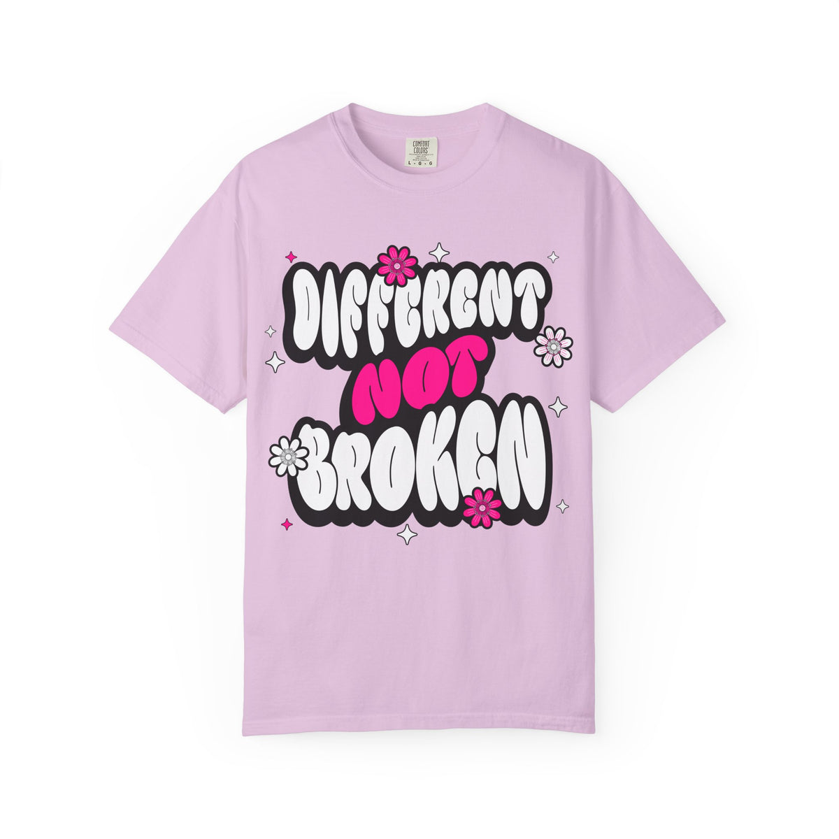 FPD - Different Not Broken Retro Groovy Shirt | Neurodiversity Acceptance & Mental Health Support Tee
