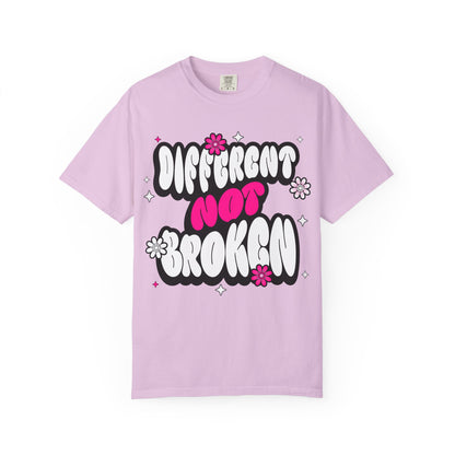 FPD - Different Not Broken Retro Groovy Shirt | Neurodiversity Acceptance & Mental Health Support Tee
