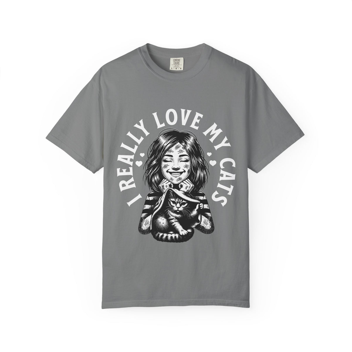 FPD - I Really Love My Cats T-Shirt | Scratched Up Cat Mom Graphic Tee | Funny Pet Lover Gift Shirt