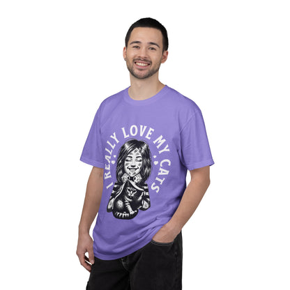 FPD - I Really Love My Cats T-Shirt | Scratched Up Cat Mom Graphic Tee | Funny Pet Lover Gift Shirt