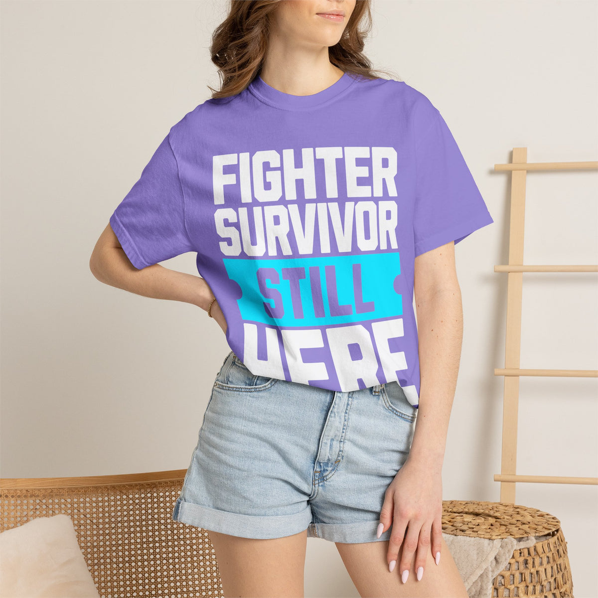FPD - Fighter Survivor Still Here | Inspirational Mental Health Long Sleeve Shirt & Empowerment Apparel