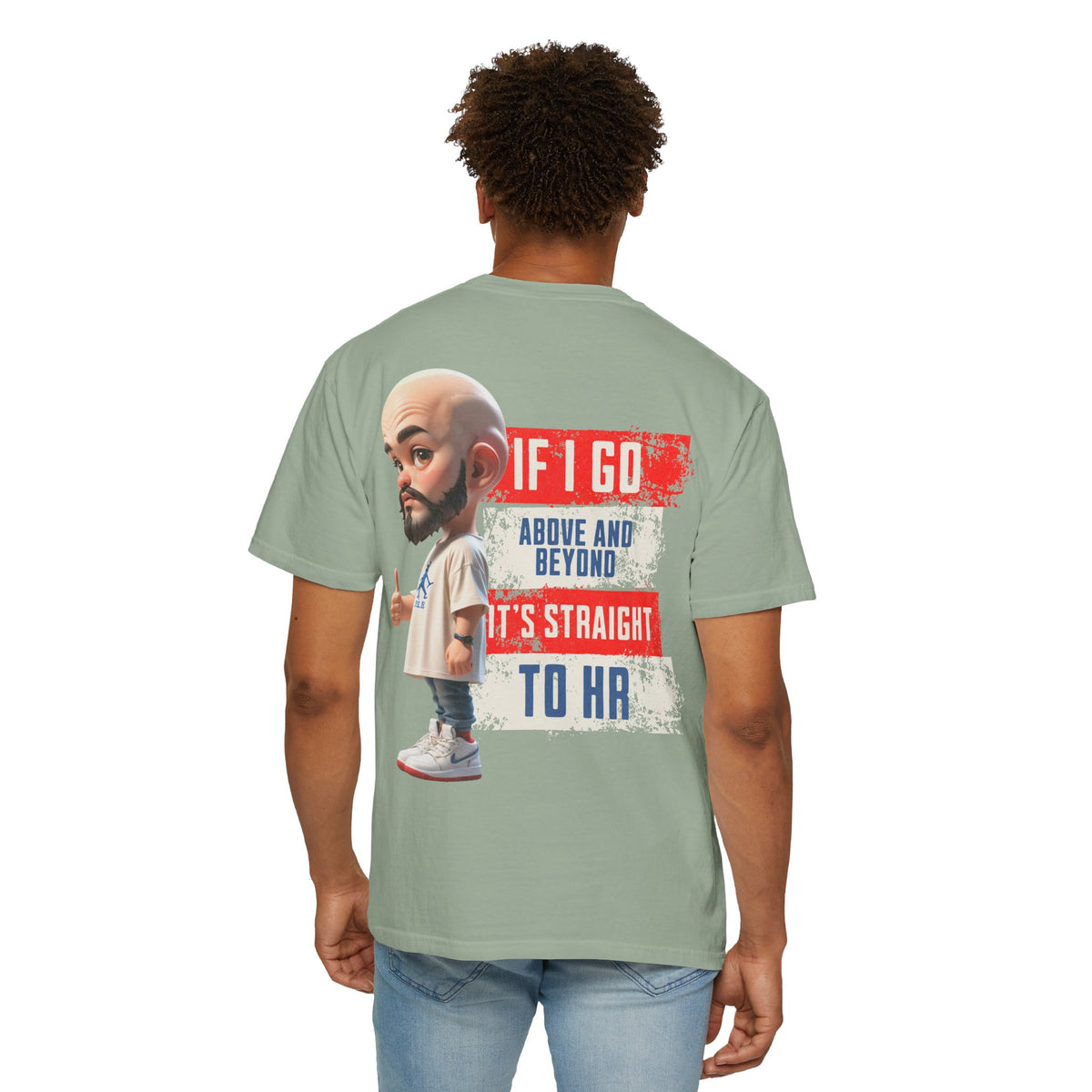Corporate Damage™ - BPD - Funny Office Humor T-Shirt | If I Go Above And Beyond It's Straight To HR Graphic Tee | Sarcastic Workplace Joke Shirt
