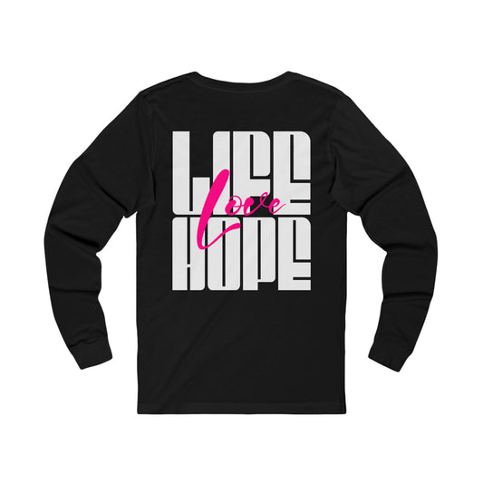 T-shirt unisexe à manches longues : Vie Amour Espoir