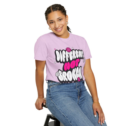 FPD - Different Not Broken Retro Groovy Shirt | Neurodiversity Acceptance & Mental Health Support Tee