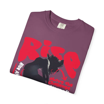 FPD - Rise Above the Challenge Grunge Tee | Mental Health Resilience & Inner Strength Apparel