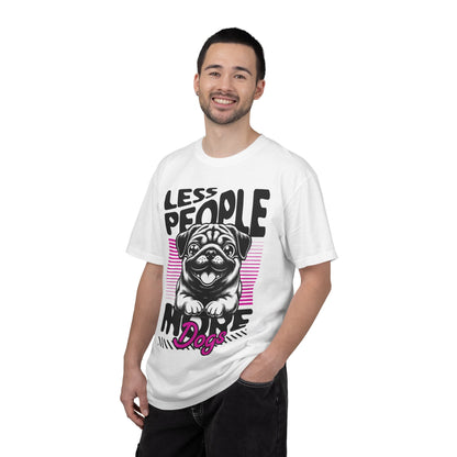 FPD - Less People More Dogs T-Shirt | Cute Pug Introvert Graphic Tee | Funny Pet Lover Gift Shirt