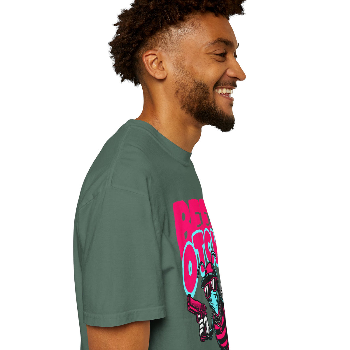 FPD - Bee-Otch Streetwear Graphic Tee – Funny Gangster Bee Unisex Heavyweight Cotton T-Shirt, Trendy Humorous Urban Apparel