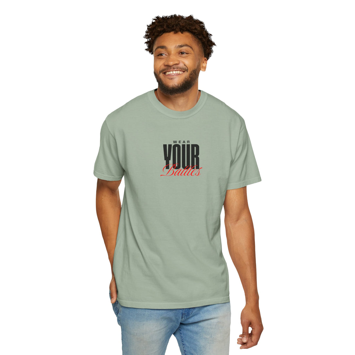 FPD - Wear Your Battles T-Shirt | Inspirational Motivational Typography Graphic Tee | Bold Statement Apparel