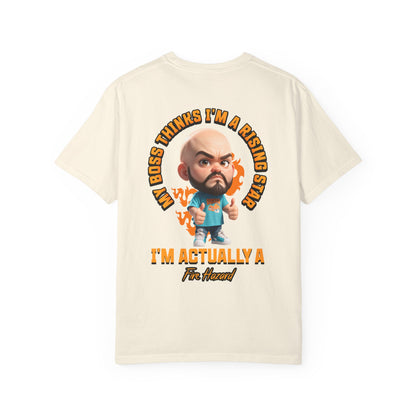 Corporate Damage™ - BPD - Funny Office Humor T-Shirt | My Boss Thinks I'm A Rising Star I'm Actually A Fire Hazard Graphic Tee | Sarcastic Workplace Joke Shirt