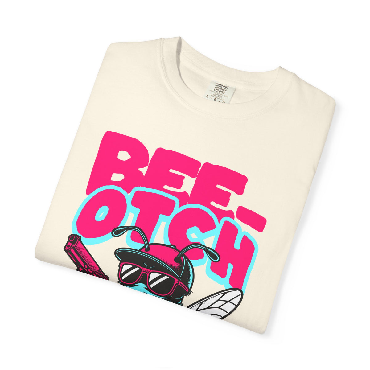 FPD - Bee-Otch Streetwear Graphic Tee – Funny Gangster Bee Unisex Heavyweight Cotton T-Shirt, Trendy Humorous Urban Apparel