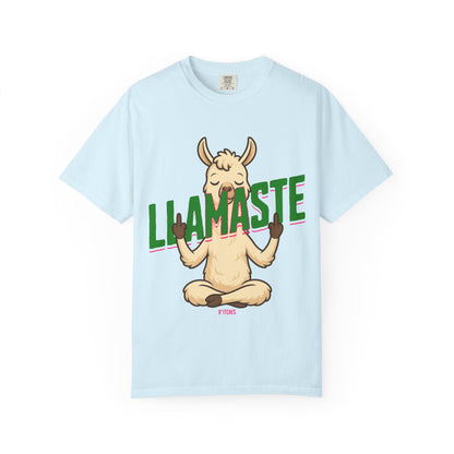 FPD - Llamaste B*itches Yoga Llama Funny Meditation Streetwear Unisex Heavyweight Cotton T-Shirt, Sarcastic Zen Animal Graphic Tee