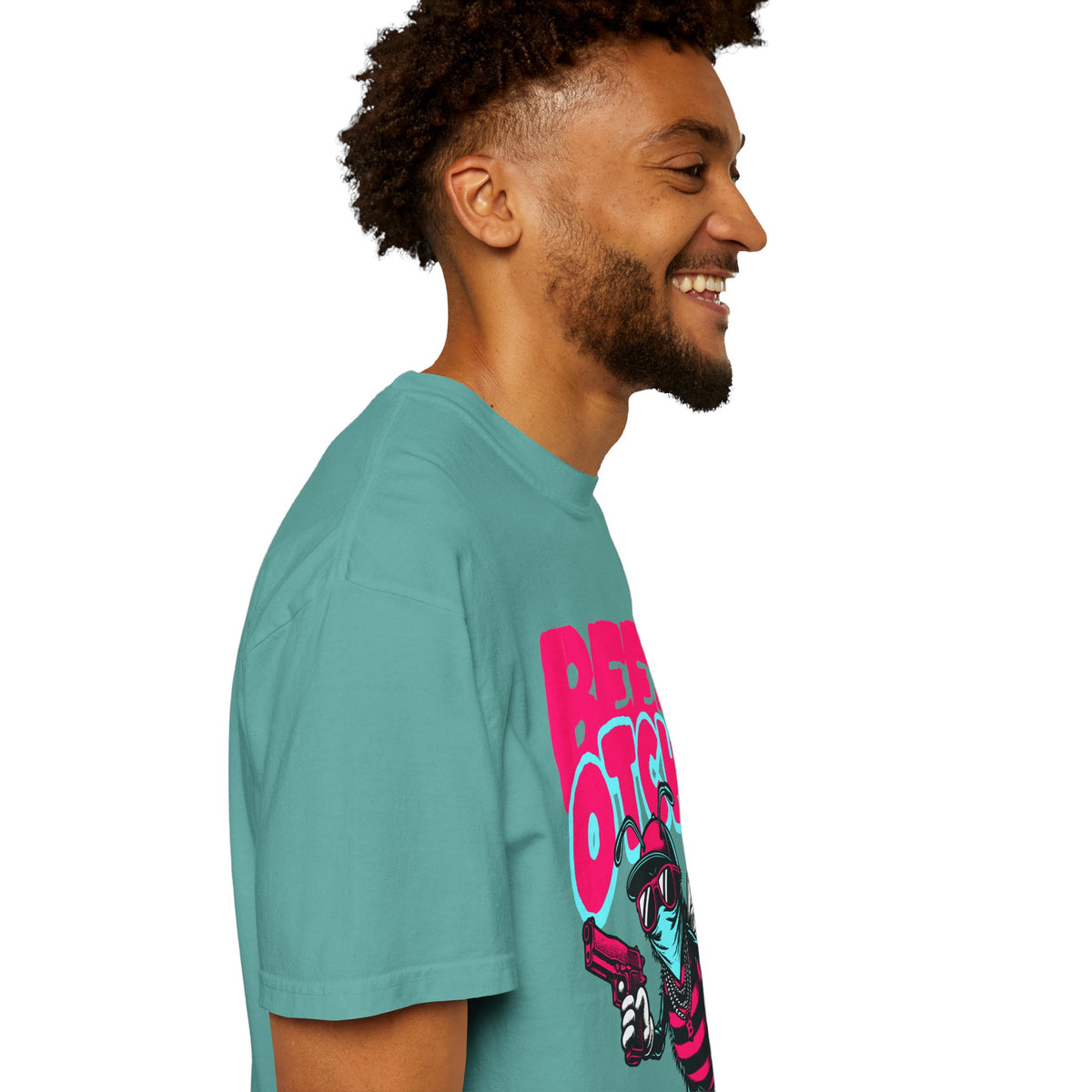 FPD - Bee-Otch Streetwear Graphic Tee – Funny Gangster Bee Unisex Heavyweight Cotton T-Shirt, Trendy Humorous Urban Apparel