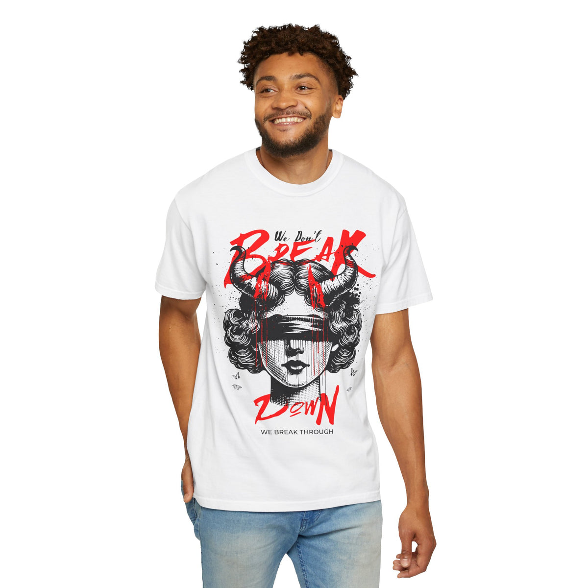 FPD - Break Down To Breakthrough Grunge Tee | Mental Health Resilience & Alternative Apparel