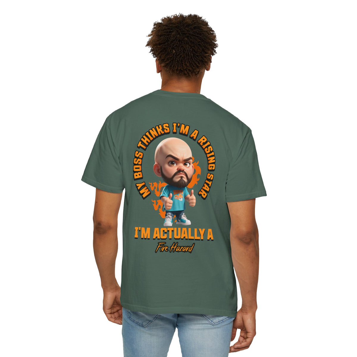 Corporate Damage™ - BPD - Funny Office Humor T-Shirt | My Boss Thinks I'm A Rising Star I'm Actually A Fire Hazard Graphic Tee | Sarcastic Workplace Joke Shirt