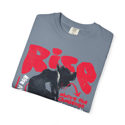 FPD - Rise Above the Challenge Grunge Tee | Mental Health Resilience & Inner Strength Apparel