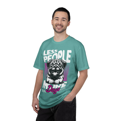 FPD - Less People More Dogs T-Shirt | Cute Pug Introvert Graphic Tee | Funny Pet Lover Gift Shirt