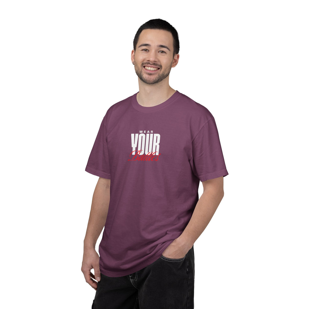 FPD - Wear Your Battles T-Shirt | Inspirational Motivational Typography Graphic Tee | Bold Statement Apparel