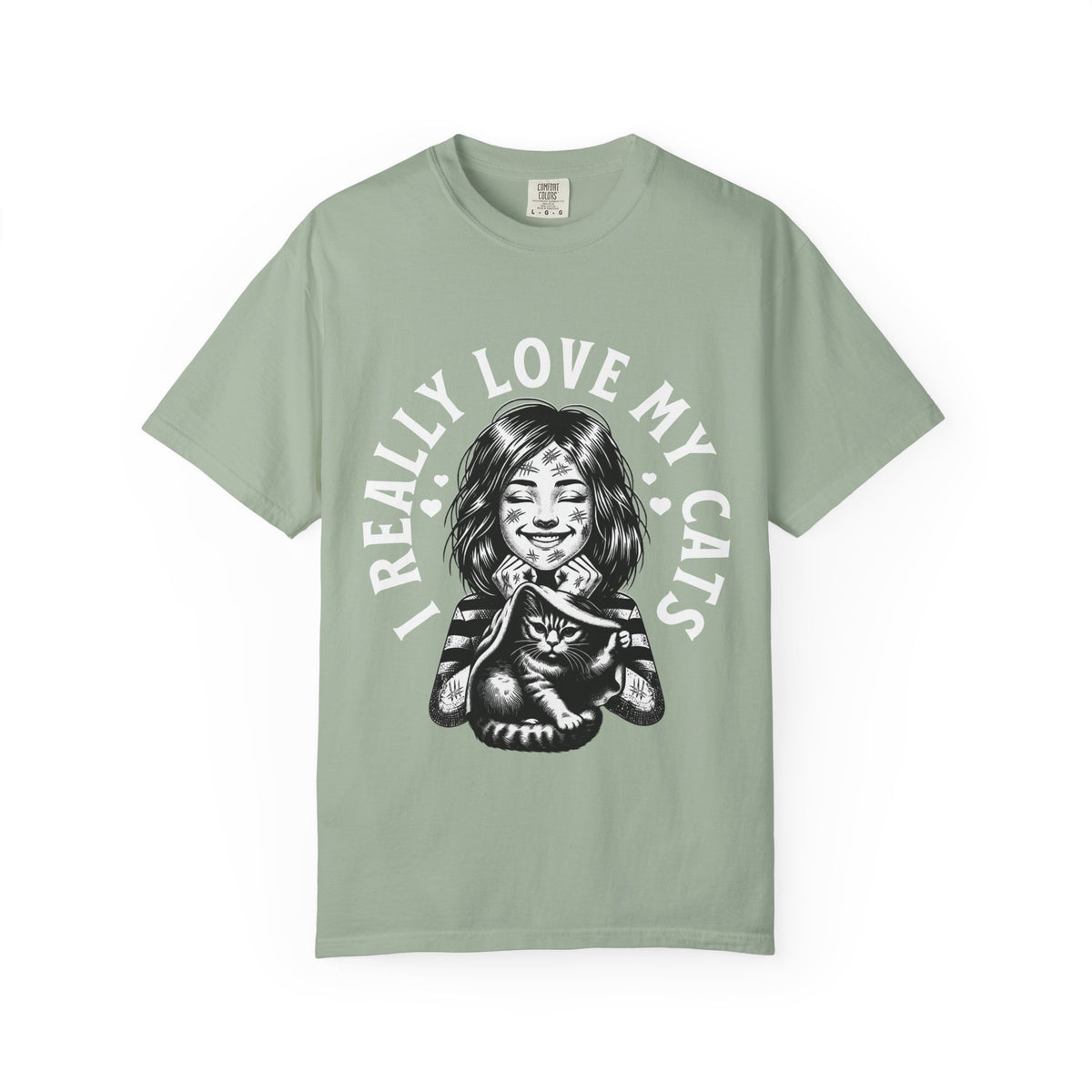 FPD - I Really Love My Cats T-Shirt | Scratched Up Cat Mom Graphic Tee | Funny Pet Lover Gift Shirt