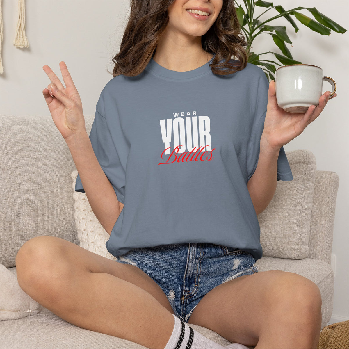FPD - Wear Your Battles T-Shirt | Inspirational Motivational Typography Graphic Tee | Bold Statement Apparel