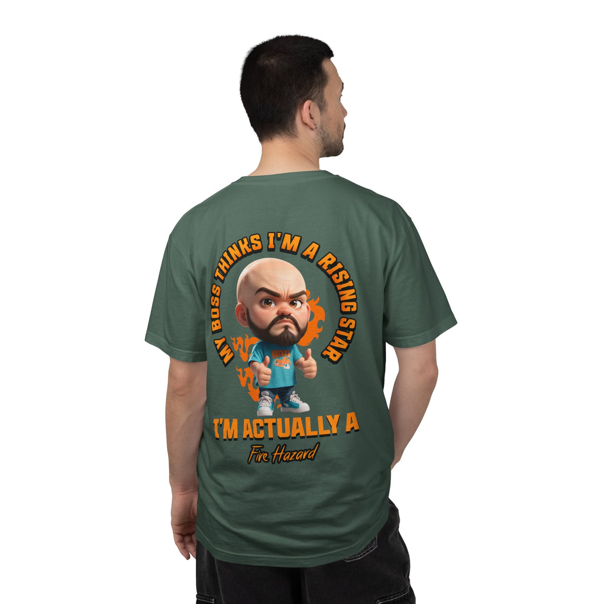Corporate Damage™ - BPD - Funny Office Humor T-Shirt | My Boss Thinks I'm A Rising Star I'm Actually A Fire Hazard Graphic Tee | Sarcastic Workplace Joke Shirt