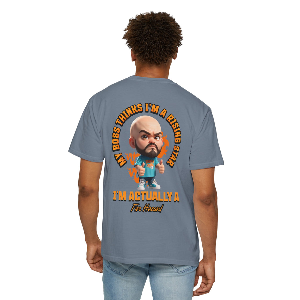 Corporate Damage™ - BPD - Funny Office Humor T-Shirt | My Boss Thinks I'm A Rising Star I'm Actually A Fire Hazard Graphic Tee | Sarcastic Workplace Joke Shirt