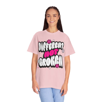 FPD - Different Not Broken Retro Groovy Shirt | Neurodiversity Acceptance & Mental Health Support Tee