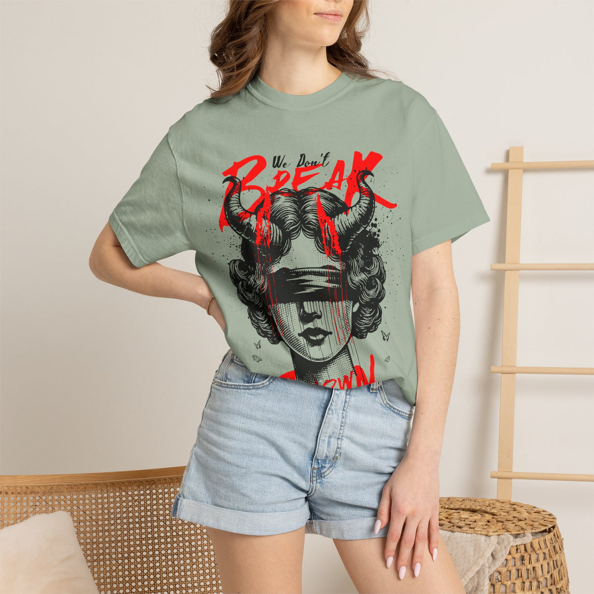 FPD - Break Down To Breakthrough Grunge Tee | Mental Health Resilience & Alternative Apparel