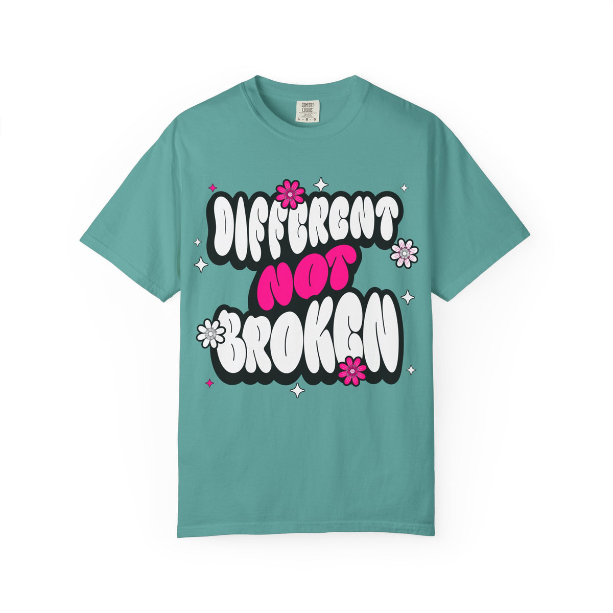 FPD - Different Not Broken Retro Groovy Shirt | Neurodiversity Acceptance & Mental Health Support Tee
