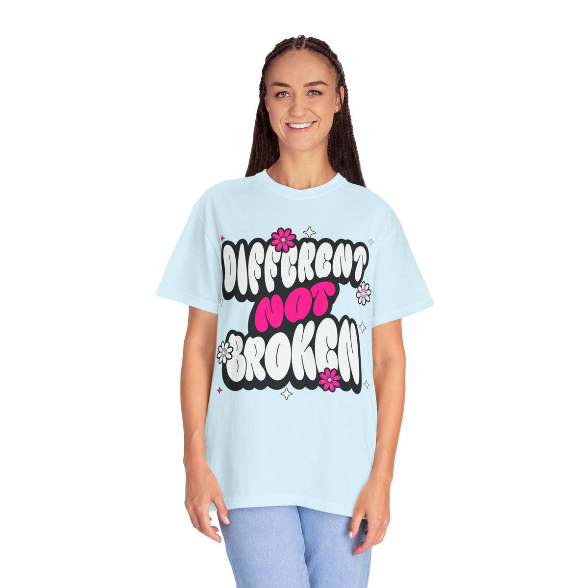 FPD - Different Not Broken Retro Groovy Shirt | Neurodiversity Acceptance & Mental Health Support Tee