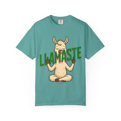 FPD - Llamaste B*itches Yoga Llama Funny Meditation Streetwear Unisex Heavyweight Cotton T-Shirt, Sarcastic Zen Animal Graphic Tee