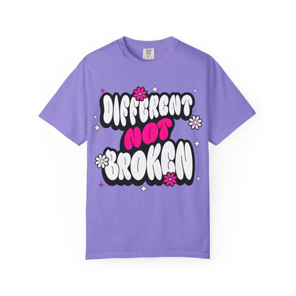 FPD - Different Not Broken Retro Groovy Shirt | Neurodiversity Acceptance & Mental Health Support Tee