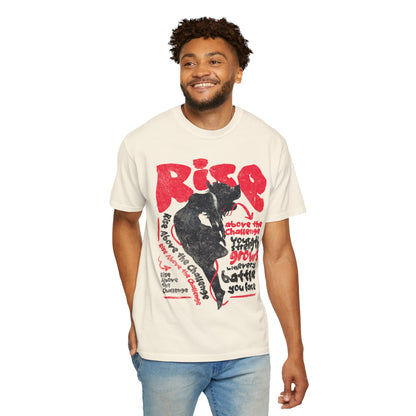 FPD - Rise Above the Challenge Grunge Tee | Mental Health Resilience & Inner Strength Apparel