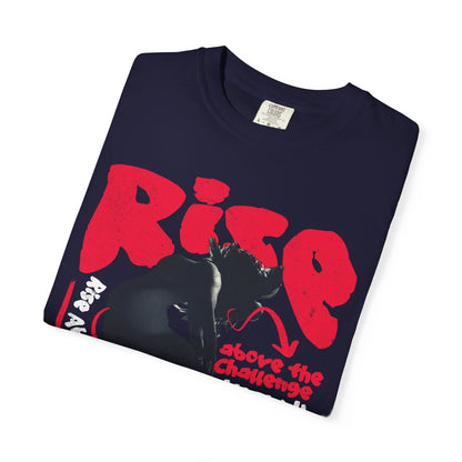 FPD - Rise Above the Challenge Grunge Tee | Mental Health Resilience & Inner Strength Apparel