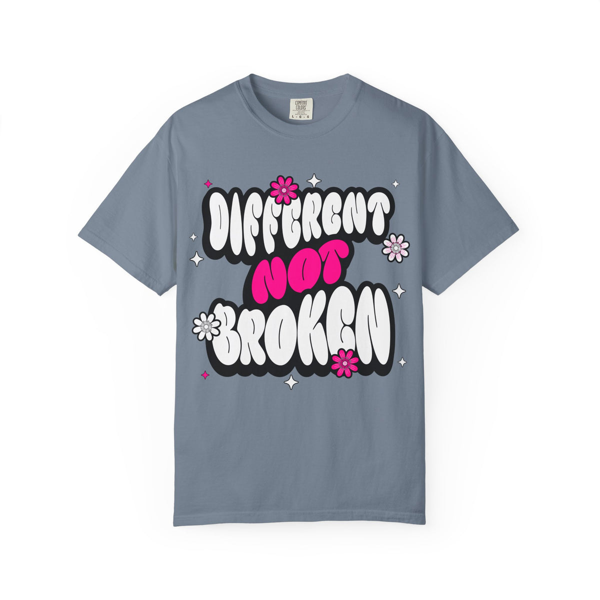 FPD - Different Not Broken Retro Groovy Shirt | Neurodiversity Acceptance & Mental Health Support Tee