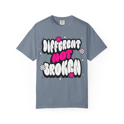 FPD - Different Not Broken Retro Groovy Shirt | Neurodiversity Acceptance & Mental Health Support Tee