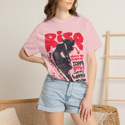 FPD - Rise Above the Challenge Grunge Tee | Mental Health Resilience & Inner Strength Apparel