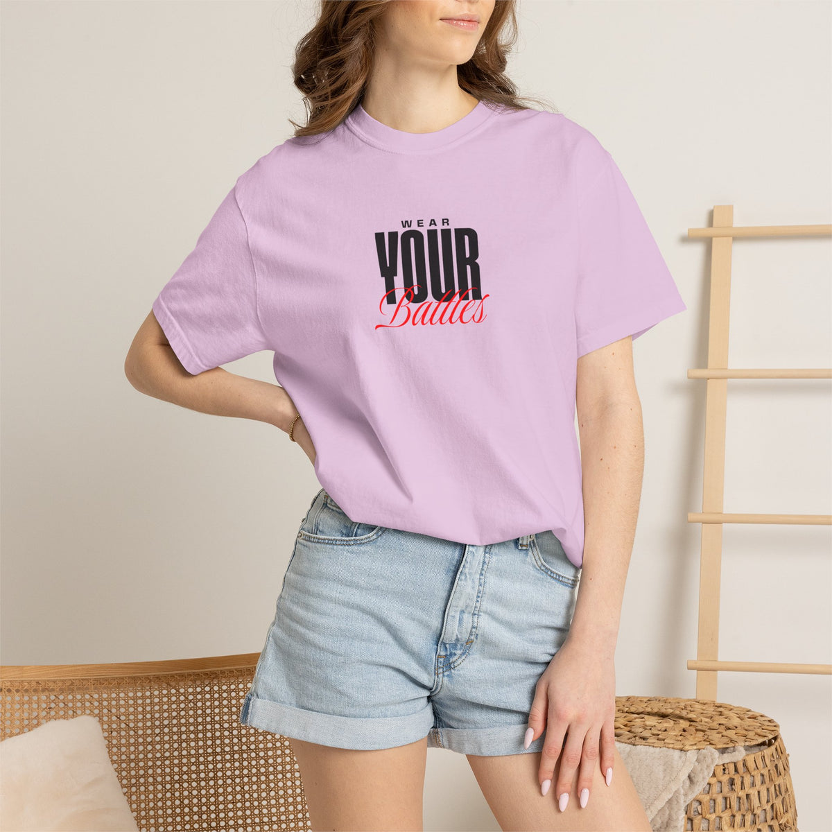 FPD - Wear Your Battles T-Shirt | Inspirational Motivational Typography Graphic Tee | Bold Statement Apparel