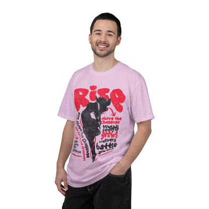 FPD - Rise Above the Challenge Grunge Tee | Mental Health Resilience & Inner Strength Apparel