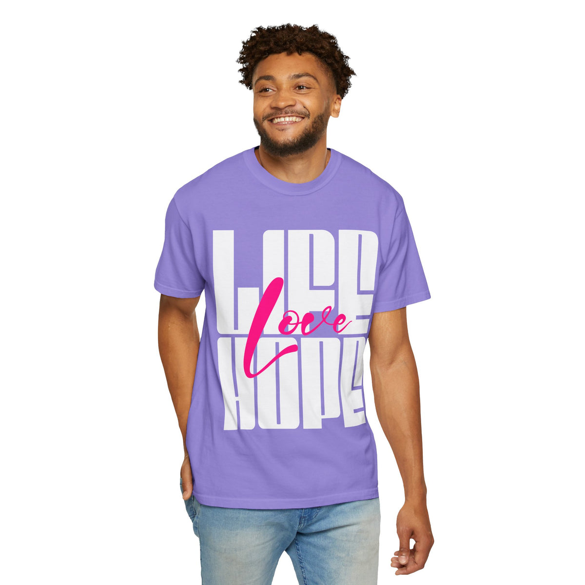 FPD - Life Love Hope Inspirational Quote Tee | Mental Health Support & Positive Affirmation Shirt