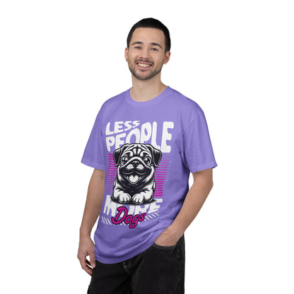FPD - Less People More Dogs T-Shirt | Cute Pug Introvert Graphic Tee | Funny Pet Lover Gift Shirt