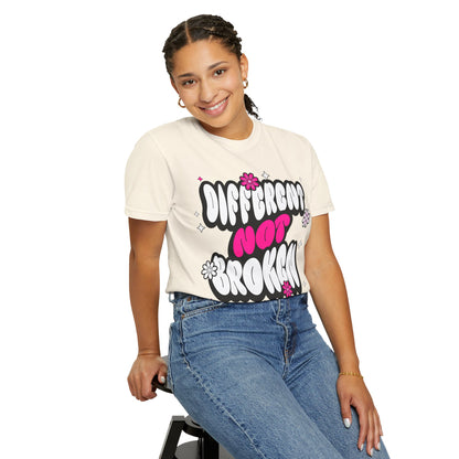 FPD - Different Not Broken Retro Groovy Shirt | Neurodiversity Acceptance & Mental Health Support Tee