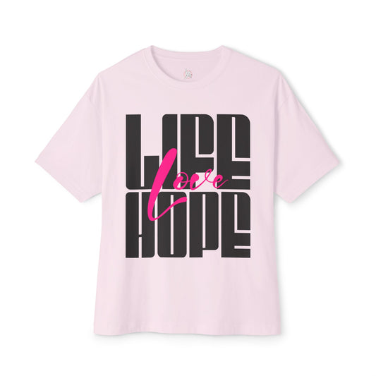 FPD - T-shirt oversize « Love Life Hope » — Affirmation et Foi