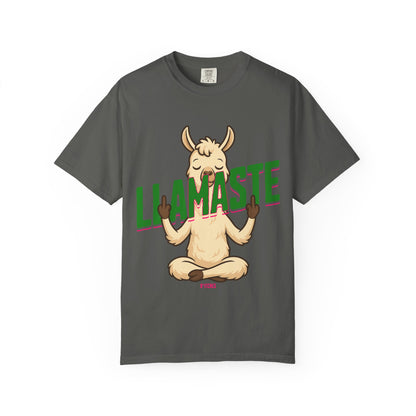 FPD - Llamaste B*itches Yoga Llama Funny Meditation Streetwear Unisex Heavyweight Cotton T-Shirt, Sarcastic Zen Animal Graphic Tee