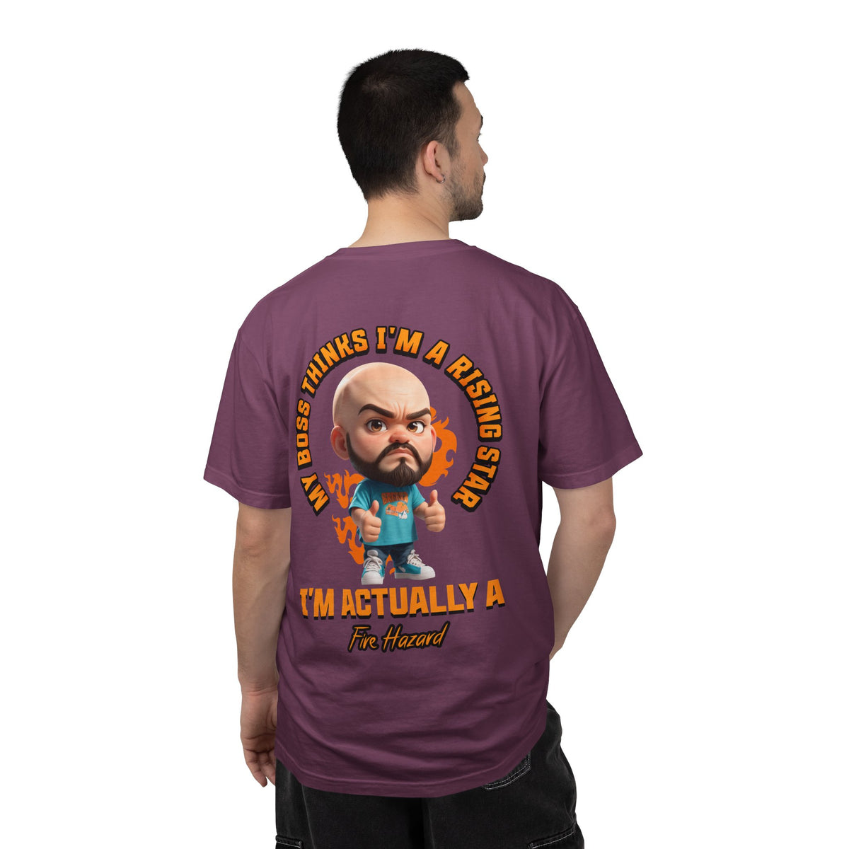 Corporate Damage™ - BPD - Funny Office Humor T-Shirt | My Boss Thinks I'm A Rising Star I'm Actually A Fire Hazard Graphic Tee | Sarcastic Workplace Joke Shirt