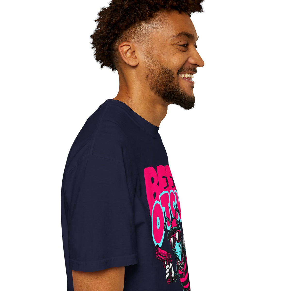 FPD - Bee-Otch Streetwear Graphic Tee – Funny Gangster Bee Unisex Heavyweight Cotton T-Shirt, Trendy Humorous Urban Apparel