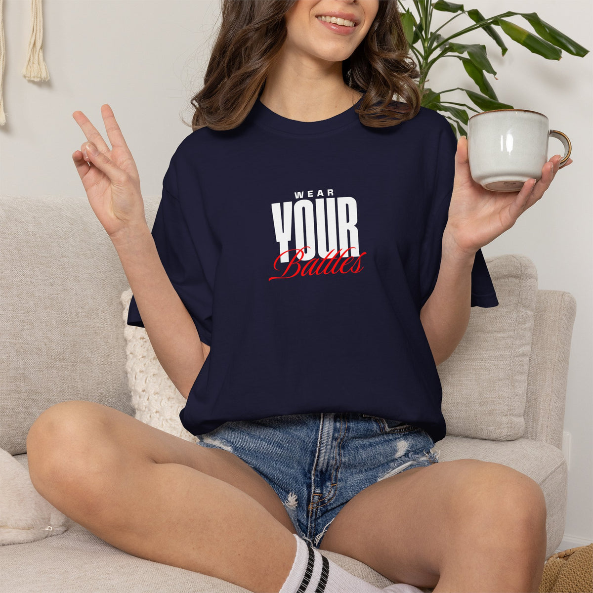 FPD - Wear Your Battles T-Shirt | Inspirational Motivational Typography Graphic Tee | Bold Statement Apparel