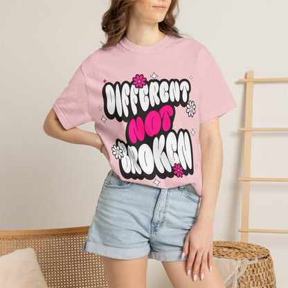 FPD - Different Not Broken Retro Groovy Shirt | Neurodiversity Acceptance & Mental Health Support Tee