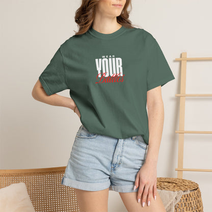 FPD - Wear Your Battles T-Shirt | Inspirational Motivational Typography Graphic Tee | Bold Statement Apparel